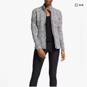 Athleta Shanti Moonflower Full Zip Jacket Textured Floral Jacquard XS